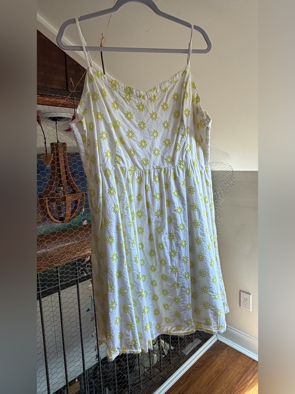 Old Navy White Sundress with Yellow Floral Print